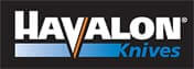 Havalon Knives logo with the company name on top of a thick blue line.